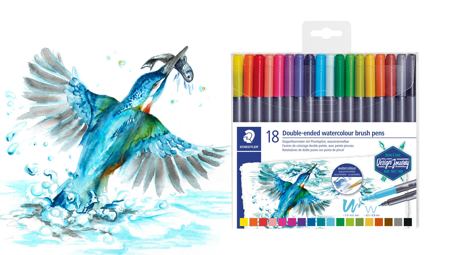 STAEDTLER_Verpackungs Illustration für das Hobbykünstlersortiment "Design Journey"
